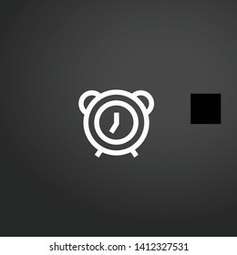 Alarm Clock vector icon. Alarm Clock concept stroke symbol design. Thin graphic elements vector illustration, outline pattern for your web site design, logo, UI. EPS 10.
