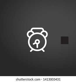 Alarm Clock vector icon. Alarm Clock concept stroke symbol design. Thin graphic elements vector illustration, outline pattern for your web site design, logo, UI. EPS 10.