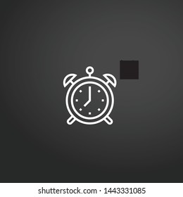 Alarm Clock vector icon. Alarm Clock concept stroke symbol design. Thin graphic elements vector illustration, outline pattern for your web site design, logo, UI. EPS 10.