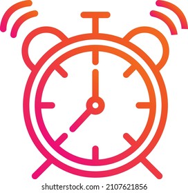 Ilustración de diseño del icono del vector del reloj de alarma