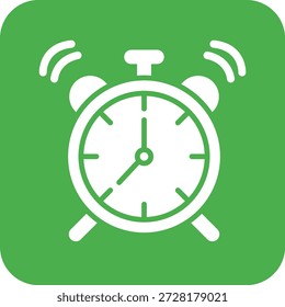Ilustração de design de ícone de vetor de relógio de alarme