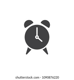Alarm Clock vector icon. filled flat sign for mobile concept and web design. Desk watch simple solid icon. Symbol, logo illustration. Pixel perfect vector graphics