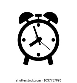 Alarm clock vector icon. Flat design style. Simple watch icon. Vector Illustration