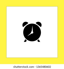alarm clock vector icon. flat design