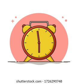 Alarmanzeige Vector Icon Illustration. Aufwachzeit