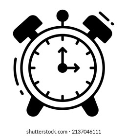 Wecker-Vektorsymbol. Illustration für Grafik und Web Design.
