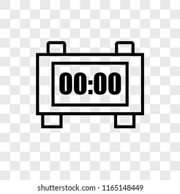 Alarm clock vector icon isolated on transparent background, Alarm clock logo concept