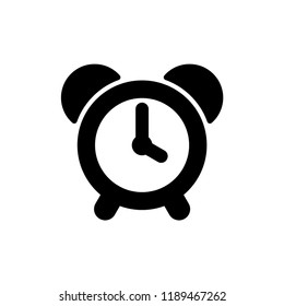 Alarm clock vector icon isolated on white background, simple style, alarm clock ringing icon modern design.
