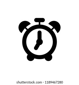 Alarm clock vector icon isolated on white background, simple style, alarm clock ringing icon modern design.