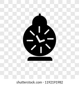 Alarm clock vector icon isolated on transparent background, Alarm clock transparency logo concept
