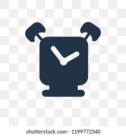 Alarm clock vector icon isolated on transparent background, Alarm clock transparency concept can be used web and mobile