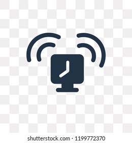 Alarm clock vector icon isolated on transparent background, Alarm clock transparency concept can be used web and mobile