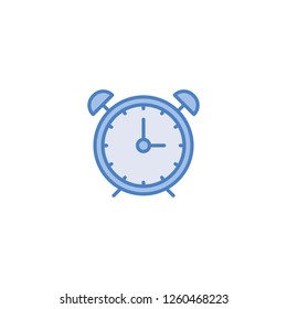 Alarm Clock vector icon isolated on white background. Alarm clock ringing icon. Symbol for your web site design, logo, app, UI.