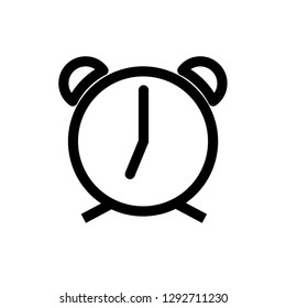 Alarm clock vector icon isolated on white background simple line outline style alarm clock ringing icon modern design