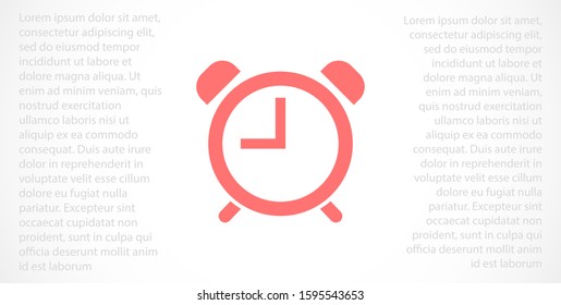 Alarm clock vector icon isolated on white background, simple line outline style icon , alarm clock ringing icon modern design. Alarm clock icon in trendy clock outline style design.
