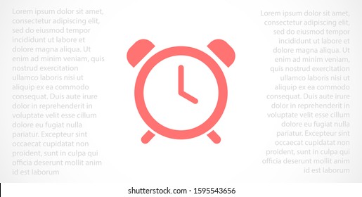 Alarm clock vector icon isolated on white background, simple line outline style icon , alarm clock ringing icon modern design. Alarm clock icon in trendy clock outline style design.
