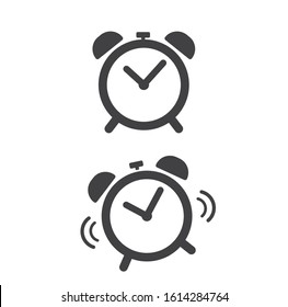 Alarm clock vector icon isolated on white background