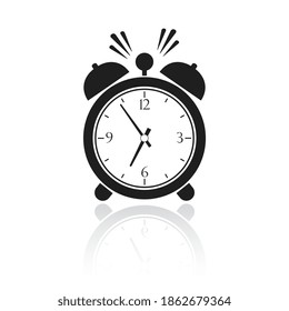 Alarm clock vector icon isolated on white background