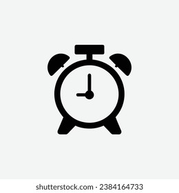 Alarm clock vector icon is isolated on a white background. Alarm clock icon modern design, vector illustration.