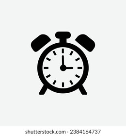 Alarm clock vector icon is isolated on a white background. Alarm clock icon modern design, vector illustration.