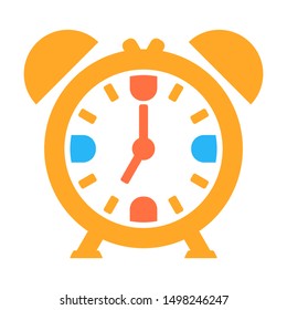 Alarm Clock vector icon Logo illustration and design.  A wake up time management concept element.  Can be used for web and mobile development. Suitable for infographic