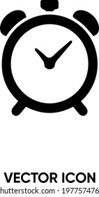 Alarm clock vector icon. Modern, simple flat vector illustration for website or mobile app.Alarm symbol, logo illustration. Pixel perfect vector graphics