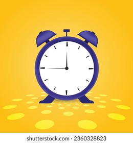 Alarm Clock Vector Icon . Modern flat icon in stylish colour .design elements for cards, social media, Wake Up Symbol, banners and flyers .