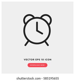 Alarm clock vector icon, morning symbol. Modern, simple flat vector illustration for web site or mobile app