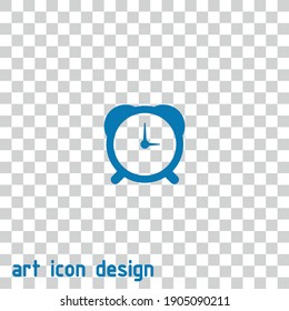 alarm clock vector icon on an abstract background