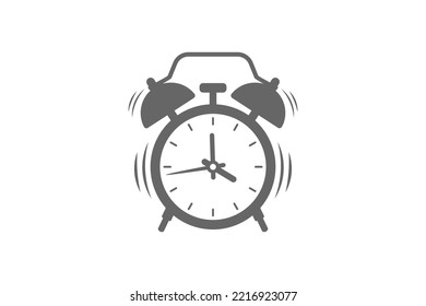 alarm clock vector icon on white background