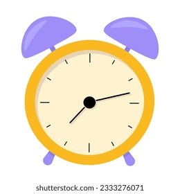 Alarm clock vector icon on isolated background