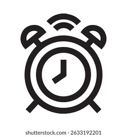 Alarm clock Vector icon on whiteboard 