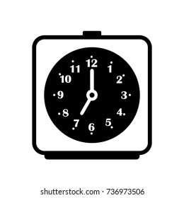 Alarm clock vector icon on white background, isolated object