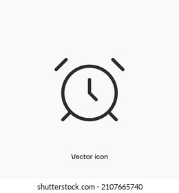Alarm clock vector icon. Premium quality.