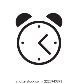 Icono del vector del reloj de alarma. Diseño de señal plana vectorial de reloj recordatorio. Pictograma del símbolo de reloj. EPS 10