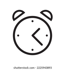 Alarm clock vector icon. Reminder clock vector flat sign design. Time watch symbol pictogram. EPS 10