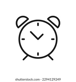 Icono del vector del reloj de alarma. Diseño de señal plana vectorial de reloj recordatorio. Pictograma del símbolo de reloj. icono de interfaz de usuario de UX