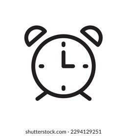 Icono del vector del reloj de alarma. Diseño de señal plana vectorial de reloj recordatorio. Pictograma del símbolo de reloj. icono de interfaz de usuario de UX