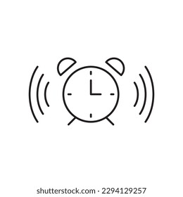 Alarm clock vector icon. Reminder clock vector flat sign design. Time watch symbol pictogram. UX UI icon