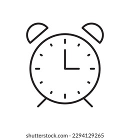 Icono del vector del reloj de alarma. Diseño de señal plana vectorial de reloj recordatorio. Pictograma del símbolo de reloj. icono de interfaz de usuario de UX