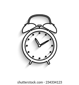 alarm clock - vector icon with shadow
