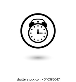alarm clock - vector icon with shadow