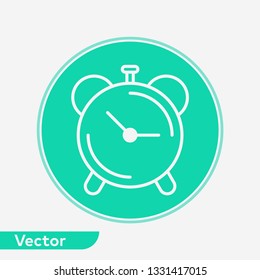 Alarm clock vector icon sign symbol