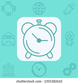 Alarm clock vector icon sign symbol