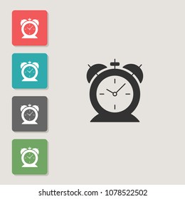 Alarm clock - vector icon. Symbol for web, infographics, print design and mobile UX/UI kit. Vector illustration, EPS10.