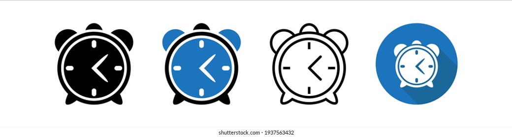 Alarm clock vector icon symbol design
