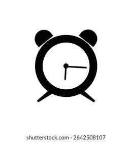 Alarm clock vector icon. Table clock vector icon. Clock icon. Table alarm clock vector icon.