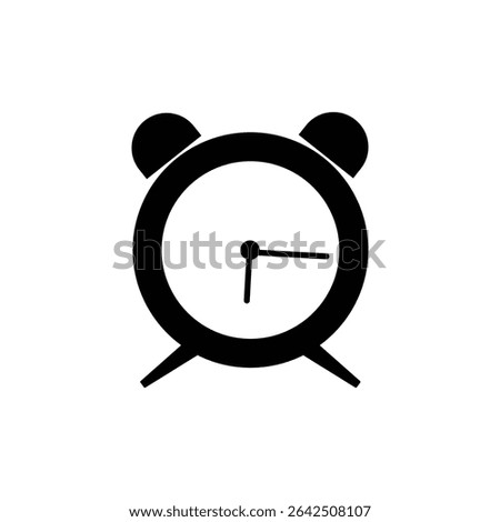 Alarm clock vector icon. Table clock vector icon. Clock icon. Table alarm clock vector icon.