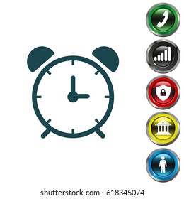 alarm clock. vector illustration