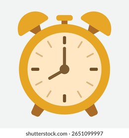 Alarm Clock Vetor - Ilustração vetorial de um despertador clássico, perfeito para temas de gerenciamento de tempo, despertar, prazos e rotinas matinais